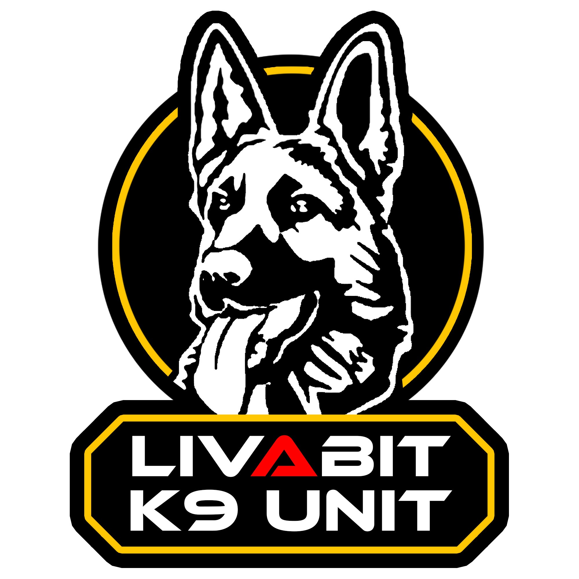 Livebit K9 Unit Dog Icon PVC Morale Patch 3D Tactical Badge Hook and