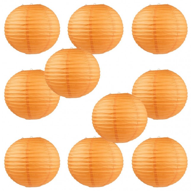 8" Paper Lantern Orange #1