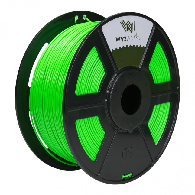 pla fluorescent green 3d printer filament