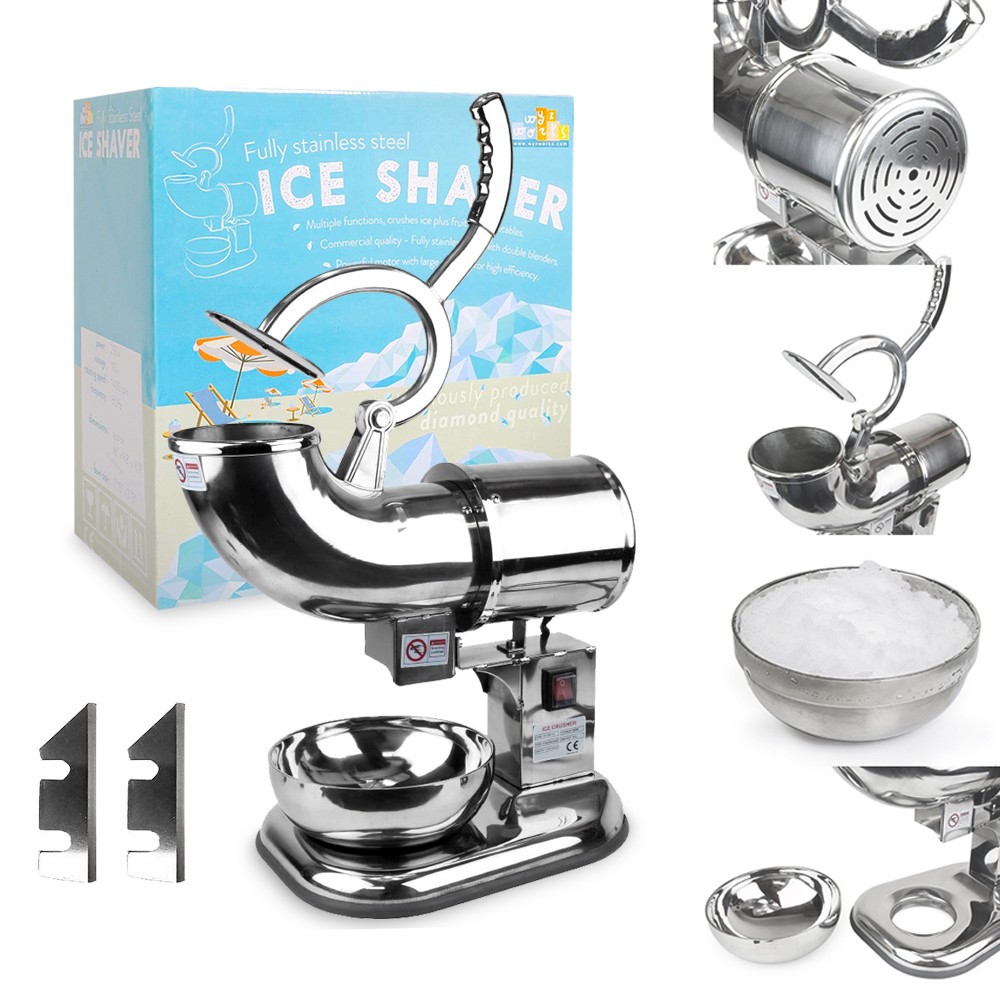 Commercial Heavy Duty Stainless Steel 440lb/h Sno Snow Cone Ice Shaver  Shaved Icee Maker Machine - WYZ works