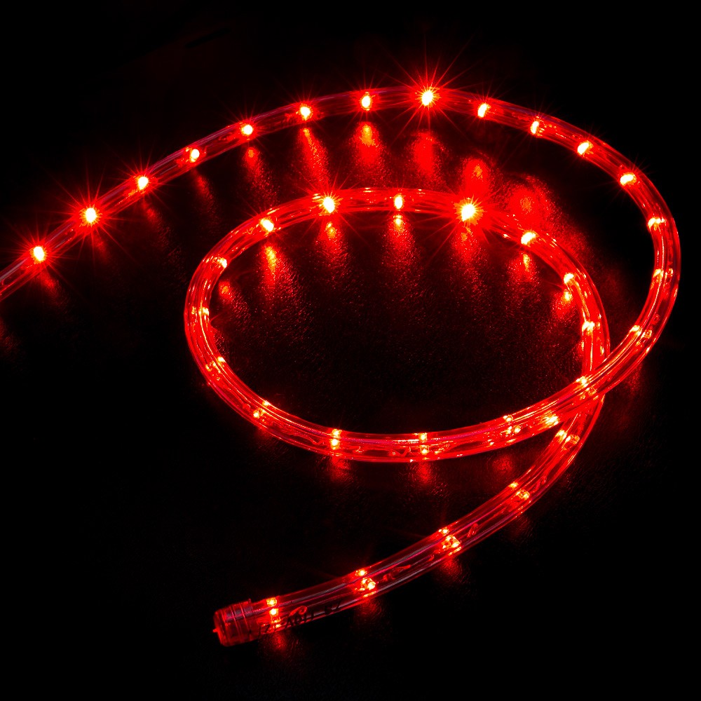 150&#039; Red LED Rope Light - Home Outdoor Christmas Lighting - WYZ works