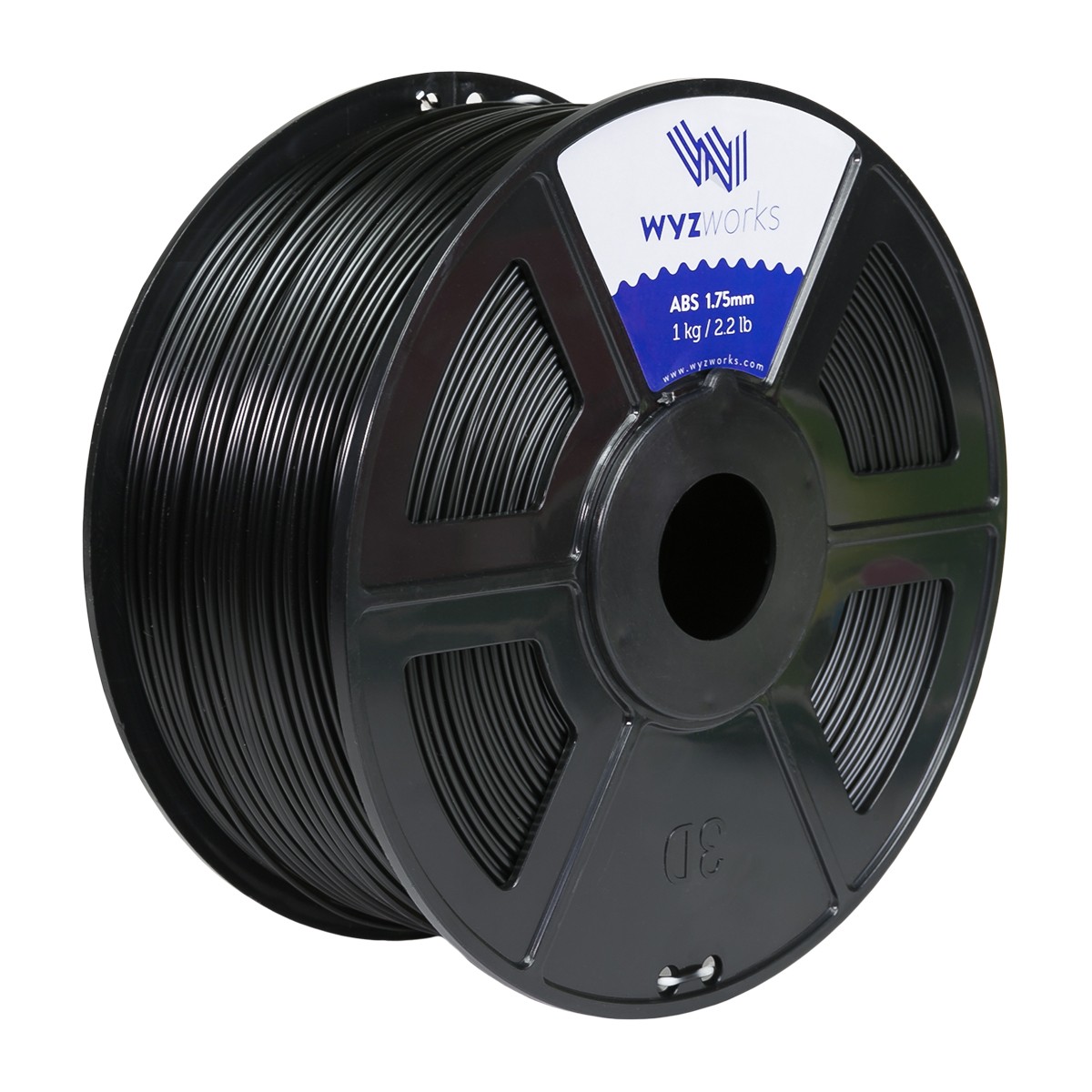 Translucent Black WYZwork 3D Printer Premium PLA Filament 1.75mm 1kg/2.2lb 