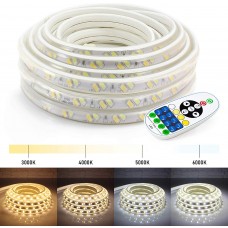 LED Strip Lights, 100 FT 2-in-1 Warm White & Cool White Flexible Dimmable Lighting with Remote Controller Timer Adjustable Temperature 3000K | 4000K | 5000K | 6000K