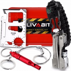 Survival Kit Emergency SOS Multi Tool Fire Starter Paracord Bracelet