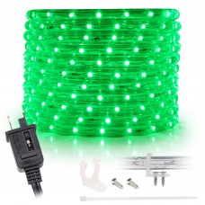 100' Green LED Rope Light - Home Outdoor Christmas Lighting