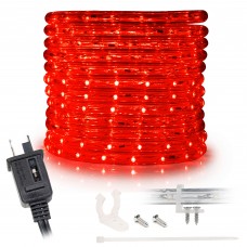 50' Red LED Rope Light - Home Outdoor Christmas Lighting