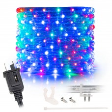 50' Multi-Color (RGB) LED Rope Light - Home Outdoor Christmas Lighting