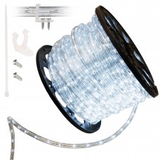 150' Cool White LED Rope Light - Home Outdoor Christmas Lighting