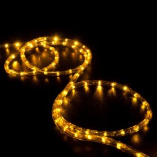 100' Orange / Saffron Yellow LED Rope Light - Home Outdoor Christmas Lighting