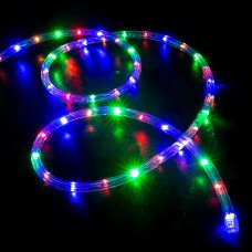 100' Multi-Color (RGB) LED Rope Light - Home Outdoor Christmas Lighting