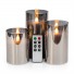 LED Metallic Glass Candle with Remote